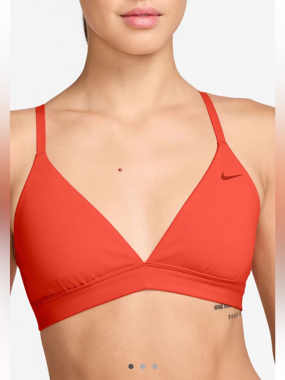 NEW NWT $40 Nike Orange Red Triangle Bralette Sports Bra